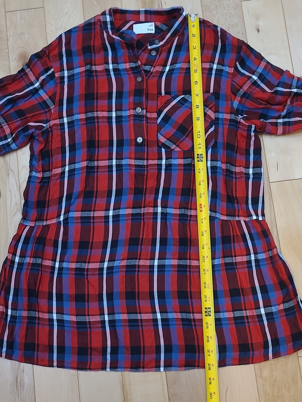 Wilfred Women's Size XS Red Plaid Button-Down Casual Shirt - Picture 4 of 7